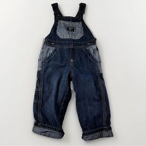 OshKosh B'gosh Dark Blue Striped Overalls